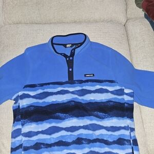 Lands' End Blue Wave Pattern Jacket